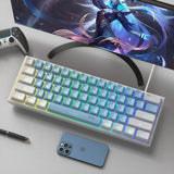 Compact 61-Key RGB Gaming Keyboard for Everyday Practical Use