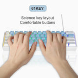 Compact 61-Key RGB Gaming Keyboard for Everyday Practical Use
