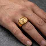 Spiral Emblem Ring For Men