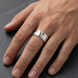 Tidal Curve Adjustable Ring For Men