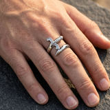 Adjustable Sword Motif Ring For Men