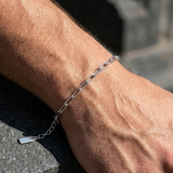 Elongated Clip Link Bracelet For Men