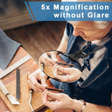 Adjustable 5X Hands-Free Magnifying Glass for Everyday Practical Use
