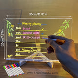 USB LED Reusable Message Board with Markers