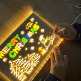 USB LED Reusable Message Board with Markers