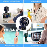 Rechargeable Handheld Mini Fan with Five Speeds