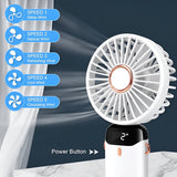 Rechargeable Handheld Mini Fan with Five Speeds