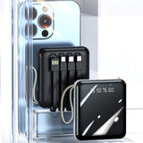 20000mAh Power Bank with Integrated Charging Cables