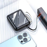 20000mAh Power Bank with Integrated Charging Cables