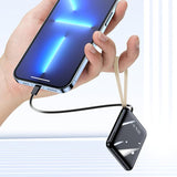 20000mAh Power Bank with Integrated Charging Cables