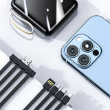20000mAh Power Bank with Integrated Charging Cables