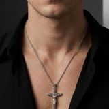 Crucifix Pendant Stainless Steel Chain For Men